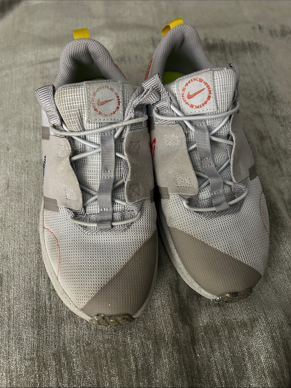 Nike kids Light Gray and Orange Accent Sneakers